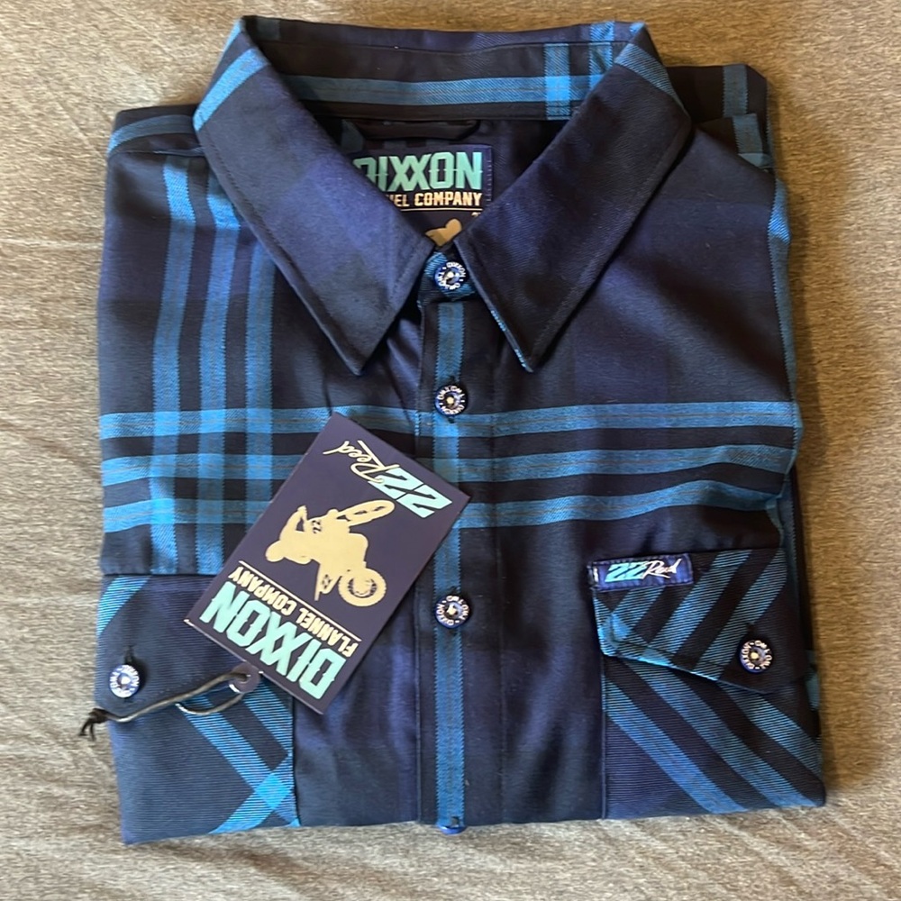 DIXXON CHAD REED Collab. Limited Edition Men's Flannel Shirt 2XL. NWT. No bag.